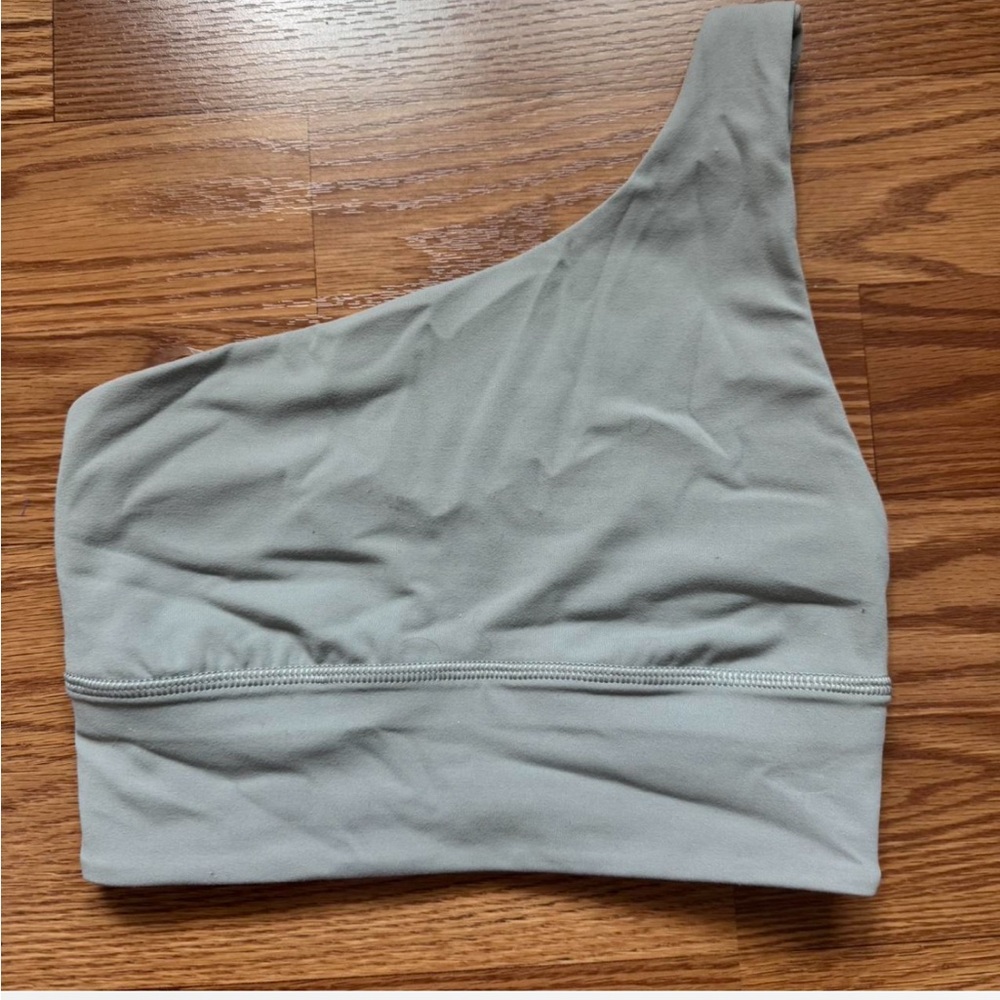 Lululemon Athletica Gray Asymmetrical Sports Top